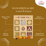 Original Small Navgrah Gold Plated Copper Yantra