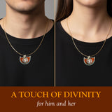 Natural 1 Face Rudraksha For Men Women,Original Lab Certified Brown One Mukhi Nepali Rudraksha With Om Silver Capping Locket,Lord Shiva Half Moon Kaju Dana Rudraksha