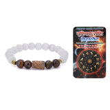 Scorpio Rashi Bracelet with White Beads