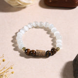 Scorpio Rashi Bracelet with White Beads