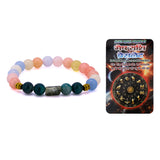 Gemini Rashi Bracelet, Pink and Blue Beads