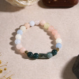 Gemini Rashi Bracelet, Pink and Blue Beads