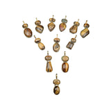 Original Tiger’s Eye Double Stone Locket Without Chain (1 Pc)