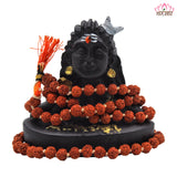 Adiyogi Shiva Statue with 5mm Rudraksha Mala