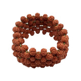 Brown Multiline Rudraksha Stretchable Bracelet