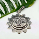 Silver Small Suraj Locket, Sooraj Pendant Necklace for Men and Women,3+'