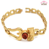 Best Gold Plated OM Damru Trishul Rudraksha hand Bracelet