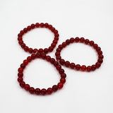 Pack of 3 Red Bracelet Stone Stretchable Bracelet