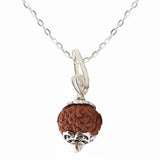 Original 10 Mukhi Rudraksha Bead Silver locket