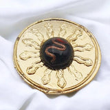 Original Kaal Sarp Stone Yantra for Pooja,Energized Devotion Kaal Sarp Dosh, Nivaran Yantra,Golden Plated Kaal Sarp Pocket Size Yantram for Worship