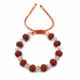 Rudraksha With White Crystal Bracelet