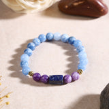 Capricorn Rashi Bracelet with Blue Beads