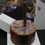 Zaicus Amethyst Stone Tree Crystal for Home Decor, Purple Stone Tree 7 Chakra 500 Bits, Small Size Gem Stone Tree for Vastu, Natural Citrine Tree for Reiki Healing