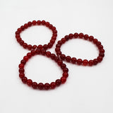Pack of 3 Red Bracelet Stone Stretchable Bracelet
