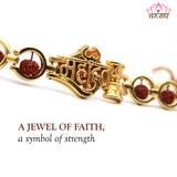 Premium Shiv Mahadev Trishul Damru Stylish Golden Bracelet