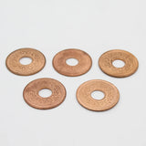 Tambe Ka Sikka With Hole -Set of 5