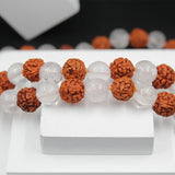 Original Rudraksha With Sphatik Mala