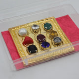Effective Multicolor Navratna Yantra Stone Plate For Pooja