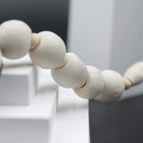 Wood Cylindrical Round Beads,Small Heart Radha White Tulsi Mala Men And Women,Original Tulsi Kanthi Mala With Radha Name Locket,Brown Color Radha Fancy Pendant