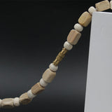 Radha Krishna Locket For Men And Women,Original Big Size White Rectangular Bead Pure Tulsi Mala For Girls And Boys,Vrindavan Couple Radha Krishna Wood Pendant For Neck