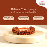 Stylish 2 Line Multilayer 5 Face Rudraksha Bracelet