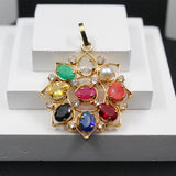 Crystal Navratna Stone Locket