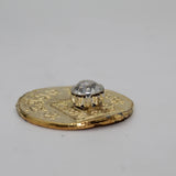 Energized Shukra Yantra Stone for Pooja,Original Shree Shukra Yantra Circular Plate with Small Size Stone,Pure Copper Shukra Yantram Numerology for Good Luck