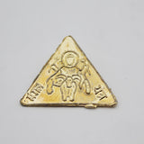 Small Size Triangular Mangal Yantra Stone For Home,Original Copper Plated Yantram For Wallet,Natural Moonga Italian Red Coral Stone,Mangal Magalik Dosh Nivaran