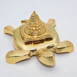 Meru Kachua (Turtle) Gold Plated For Good Luck & Evil Eye Protection | Metal Yantra Gold Plated
