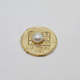 Shree Chandra Yantra With Moti Pearl Stone Gold Plated For Pooja,Original Chandrakanta Stone Vastu For Wallet,Moon White Yantra Stone Business Good Luck