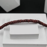 Natural Wood Tulsi Small Beads Mala with Red Sandal Beads