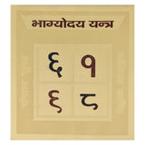 Gold Plated Shri Bhagyoday Copper Yantra