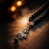 Karungali Black Mala 108 Beads with Trishul & Nandi Locket
