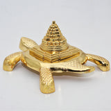 Meru Kachua (Turtle) Gold Plated For Good Luck & Evil Eye Protection | Metal Yantra Gold Plated