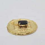 Effective Rahu Yantra Plate For Home Business Good Luck,Original Rahu Yantra Golden Plated Black Color Stone Set For Pooja vastu Circular Shape Yantram