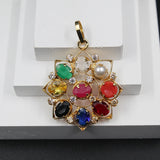 Crystal Navratna Stone Locket