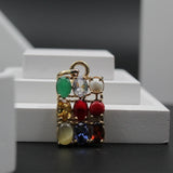 Navratna Locket Men and Women, (Rectangular)