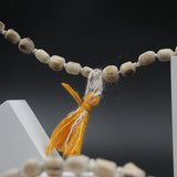 Natural Big Size Yellow Thread 108 Beads Kanthi Tulsi Mala for Pooja