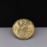 Energized Shukra Yantra Stone for Pooja,Original Shree Shukra Yantra Circular Plate with Small Size Stone,Pure Copper Shukra Yantram Numerology for Good Luck