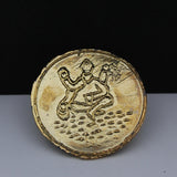 Energized Shukra Yantra Stone for Pooja,Original Shree Shukra Yantra Circular Plate with Small Size Stone,Pure Copper Shukra Yantram Numerology for Good Luck