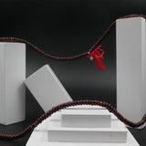 Natural Wood Tulsi Small Beads Mala with Red Sandal Beads