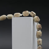 Natural Big Size Yellow Thread 108 Beads Kanthi Tulsi Mala for Pooja