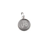 Engraved Om Sphatik Locket For Men And Women,Original Sfatik Silver Plated Coin Shape Pendant For Neck,Small Size White Om Sphatik Yantra Pendant Boys Girls(20g)
