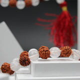 Original Rudraksha With Sphatik Mala