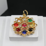 Crystal Navratna Stone Locket