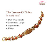 Om Namah Shivay Bracelet with Natural Rudraksha Beads