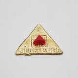 Small Size Triangular Mangal Yantra Stone For Home,Original Copper Plated Yantram For Wallet,Natural Moonga Italian Red Coral Stone,Mangal Magalik Dosh Nivaran