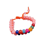Multicolor Buddha Head Bracelet for Men Women Girls Boys, Natural Gemstone Reiki Feng Shui Healing Crystal Beads, Stretchable Lave Stone Charm Pearl Bracelet Valentine Day Gift