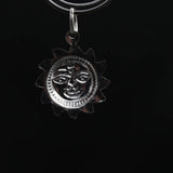 Silver Small Suraj Locket, Sooraj Pendant Necklace for Men and Women,3+'