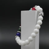 7 Chakra Yoga with White Stones Stretchable Bracelet